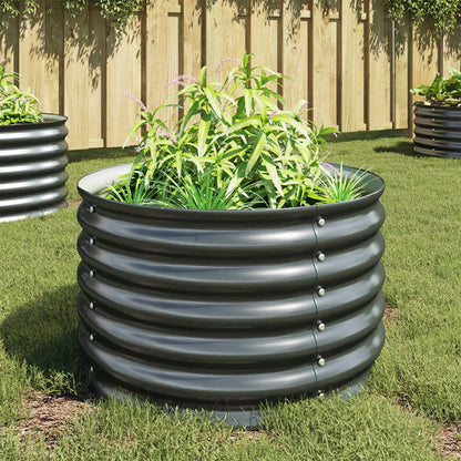 Garden Planter Galvanised Steel - 80×80×44cm