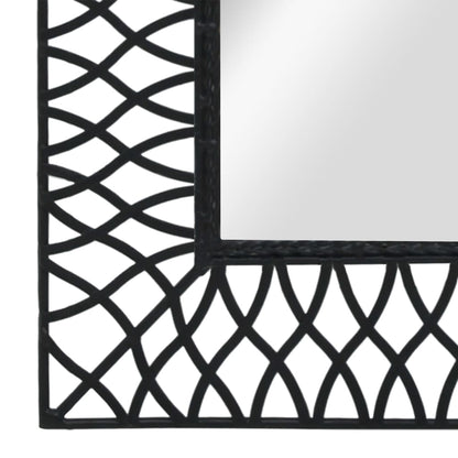 Garden Wall Mirror Arched -Black