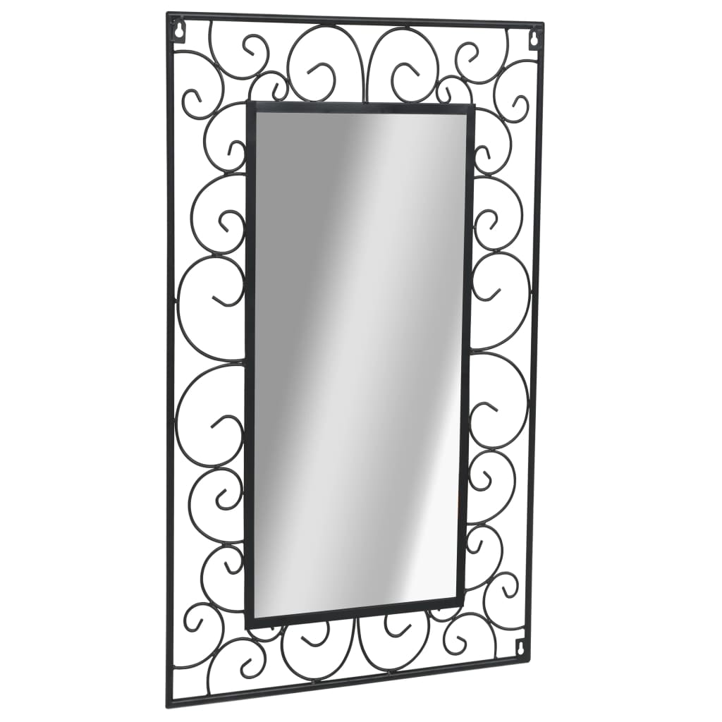 Garden Wall Mirror Rectangular -Black