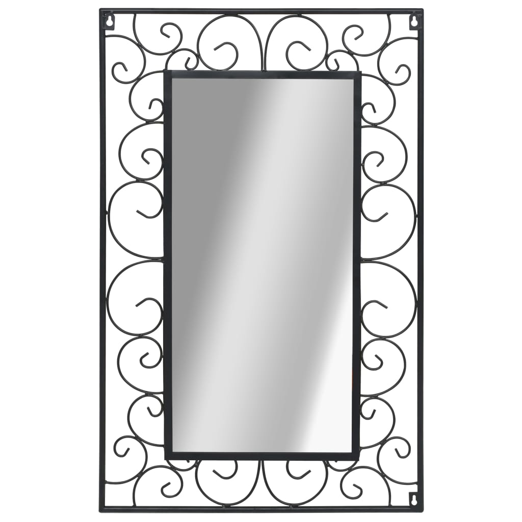 Garden Wall Mirror Rectangular -Black