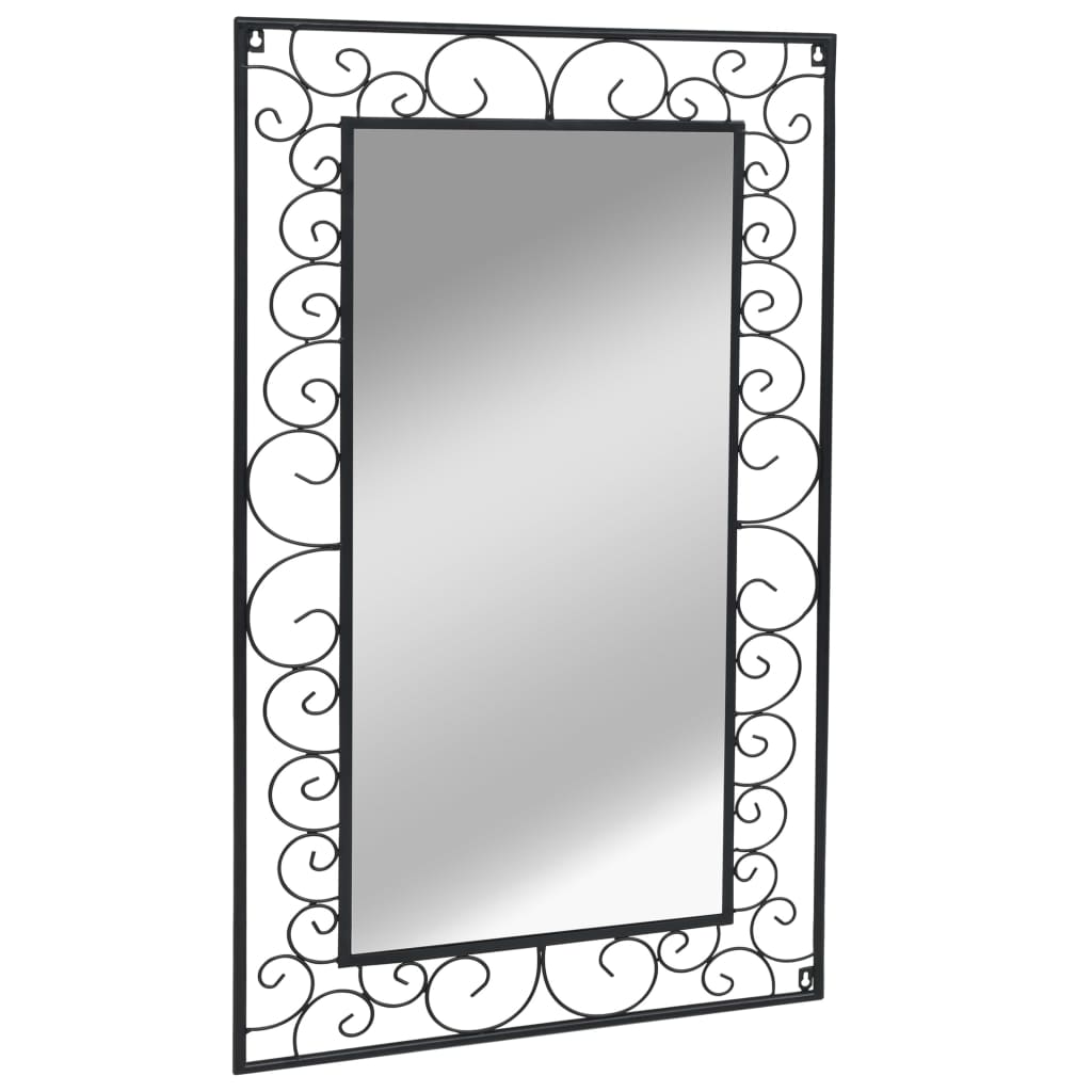 Garden Wall Mirror Rectangular ,Black