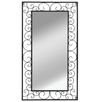 Garden Wall Mirror Rectangular ,Black