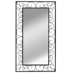 Garden Wall Mirror Rectangular ,Black