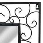 Garden Wall Mirror Rectangular ,Black
