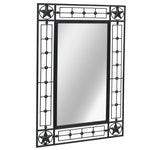 Garden Wall Mirror Rectangular, Black