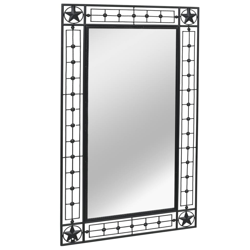 Garden Wall Mirror Rectangular Black