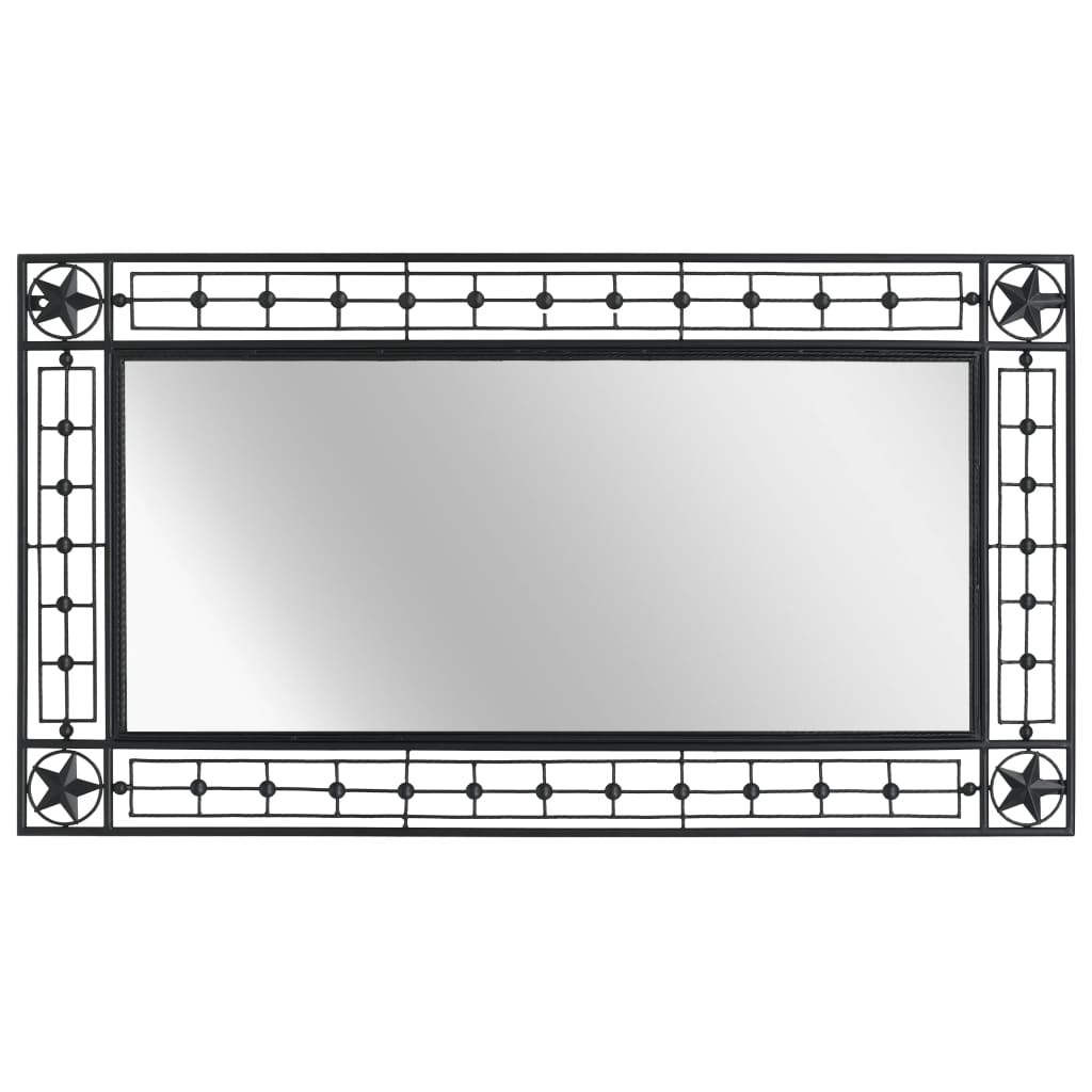 Garden Wall Mirror Rectangular Black