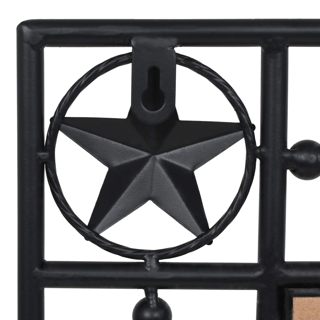 Garden Wall Mirror Rectangular Black
