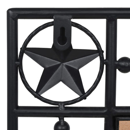 Garden Wall Mirror Rectangular Black