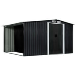 Garden Shed with Sliding Doors Steel (Anthracite)