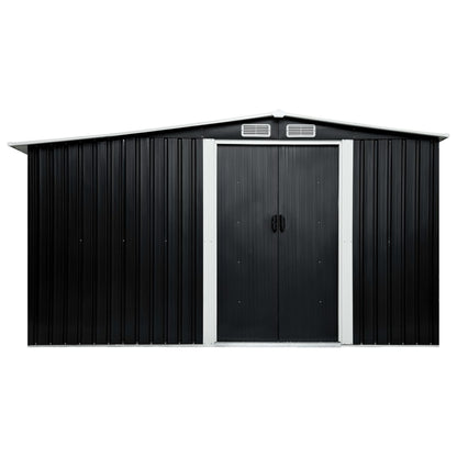 Garden Shed with Sliding Doors Steel (Anthracite)