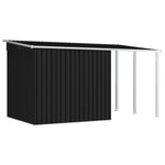 Garden Shed with Extended Roof Steel ( Anthracite )