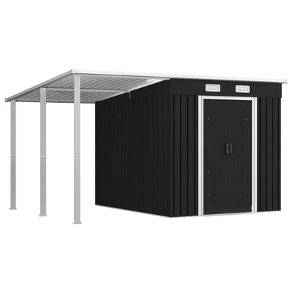 Garden Shed with Extended Roof Steel Colour Anthracite
