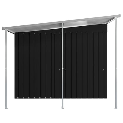 Garden Shed with Extended Roof Steel Colour Anthracite
