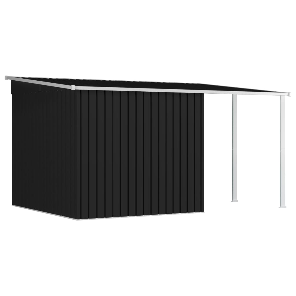 Garden Shed with Extended Roof Steel Colour Anthracite