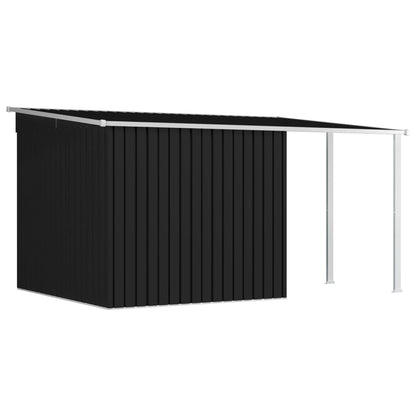 Garden Shed with Extended Roof Steel Colour Anthracite