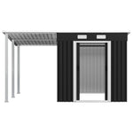 Garden Shed with Extended Roof Steel Colour Anthracite