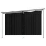 Garden Shed with Extended Roof Anthracite Steel