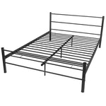 Bed Frame Black Metal Double Size