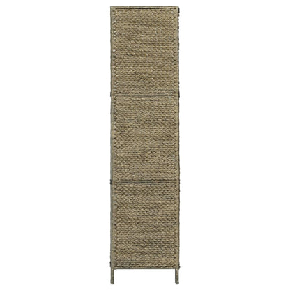 3-Panel Room Divider Brown Water Hyacinth