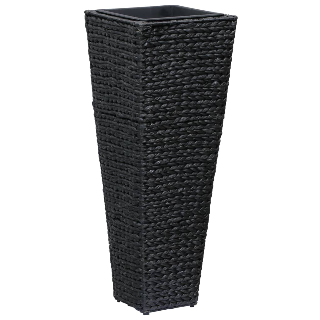 Garden Planters 3 pcs Water Hyacinth Black - 30×30×80cm