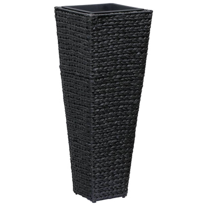 Garden Planters 3 pcs Water Hyacinth Black - 30×30×80cm