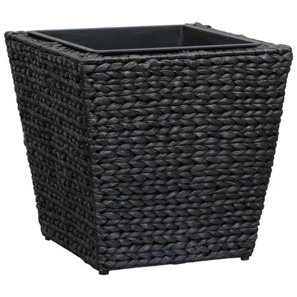 Garden Planters 3 pcs Water Hyacinth Black - 40×40×40cm