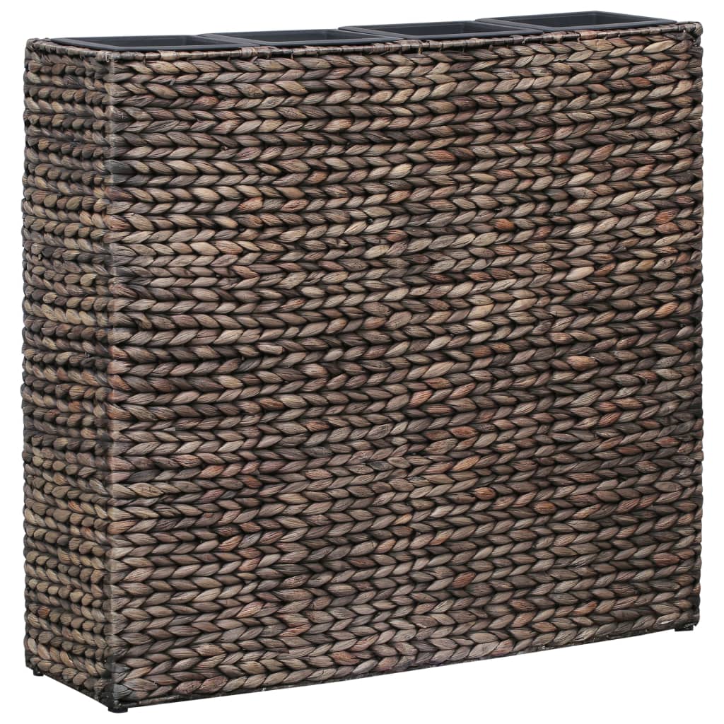 Garden Planter with 4 Pots Water Hyacinth Brown