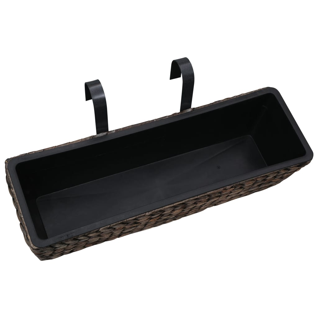 Garden Planters 2 pcs Water Hyacinth Brown - 60×20×18cm