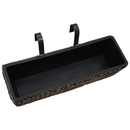 Garden Planters 2 pcs Water Hyacinth Brown - 60×20×18cm