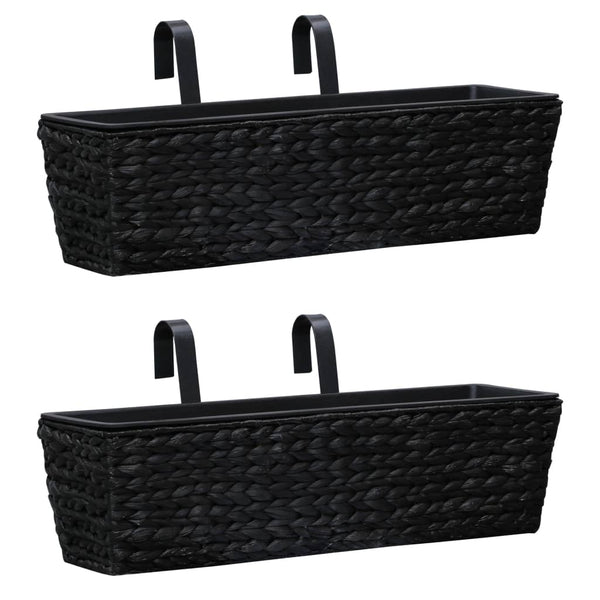  Garden Planters 2 pcs Water Hyacinth Black
