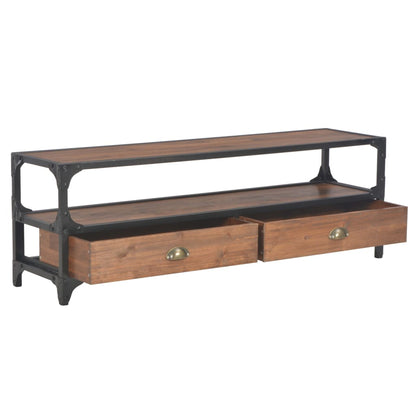 TV Cabinet with 2 Drawers pine wood
