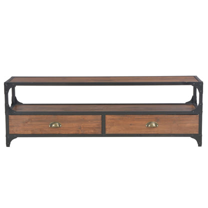 TV Cabinet with 2 Drawers pine wood