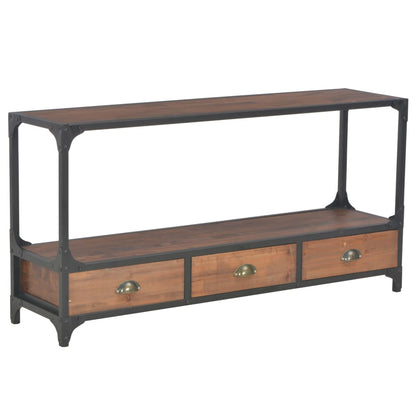 TV Cabinet with 3 Drawers solid pine wood