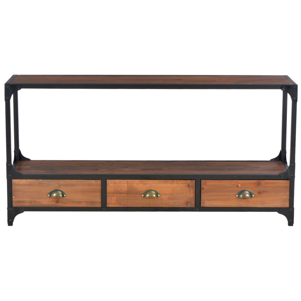 TV Cabinet with 3 Drawers solid pine wood