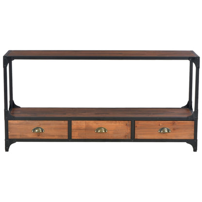 TV Cabinet with 3 Drawers solid pine wood