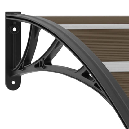 Door Canopy Black Plastic - 300×100cm