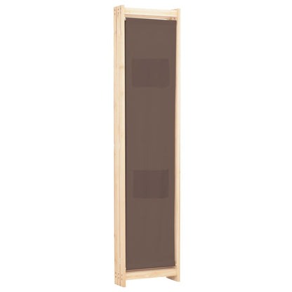 3-Panel Room Divider Brown Fabric - 120×170×4cm