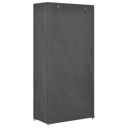 3-Tier Wardrobe Grey Fabric - 79×40×170cm
