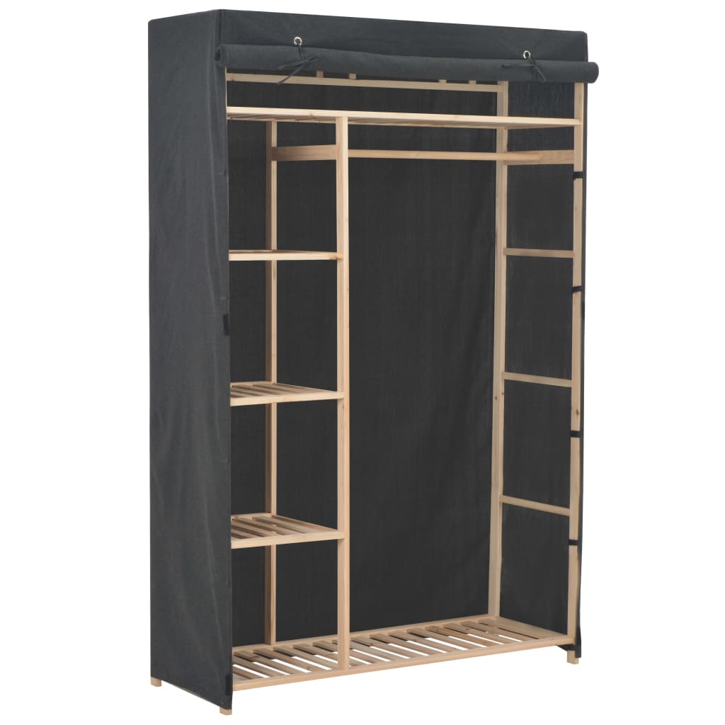 Wardrobe Grey Fabric - 110×40×170cm