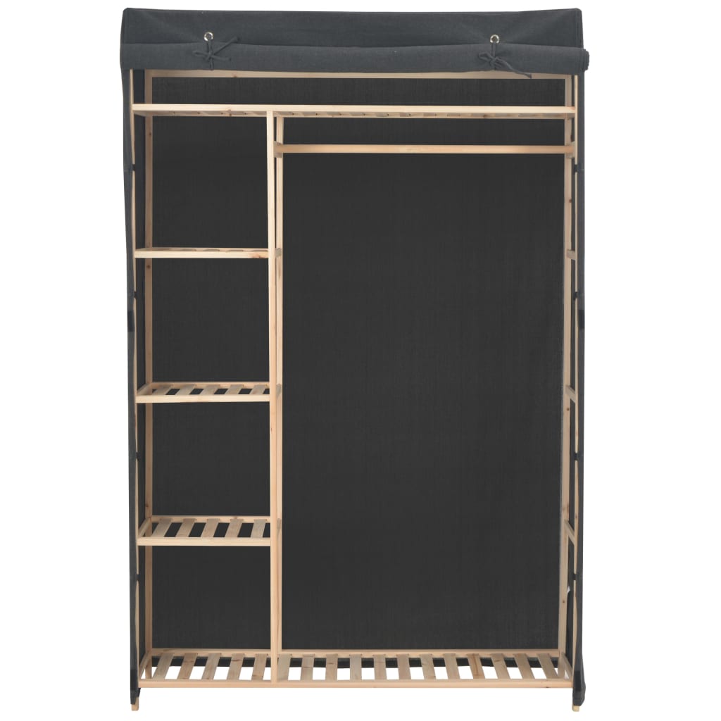 Wardrobe Grey Fabric - 110×40×170cm