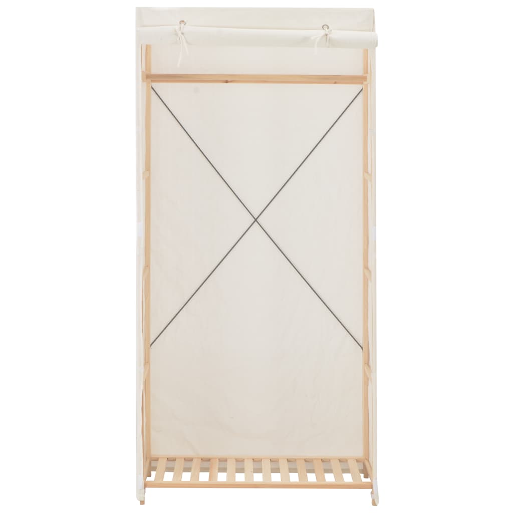 Wardrobe Storage White Fabric
