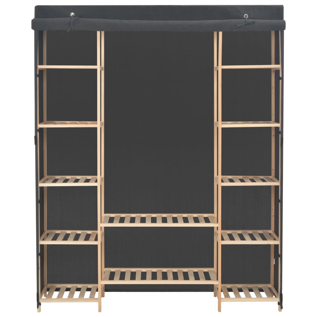Wardrobe Storage Grey Fabric