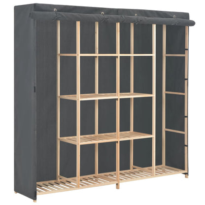 Wardrobe Grey Fabric - 173×40×170cm