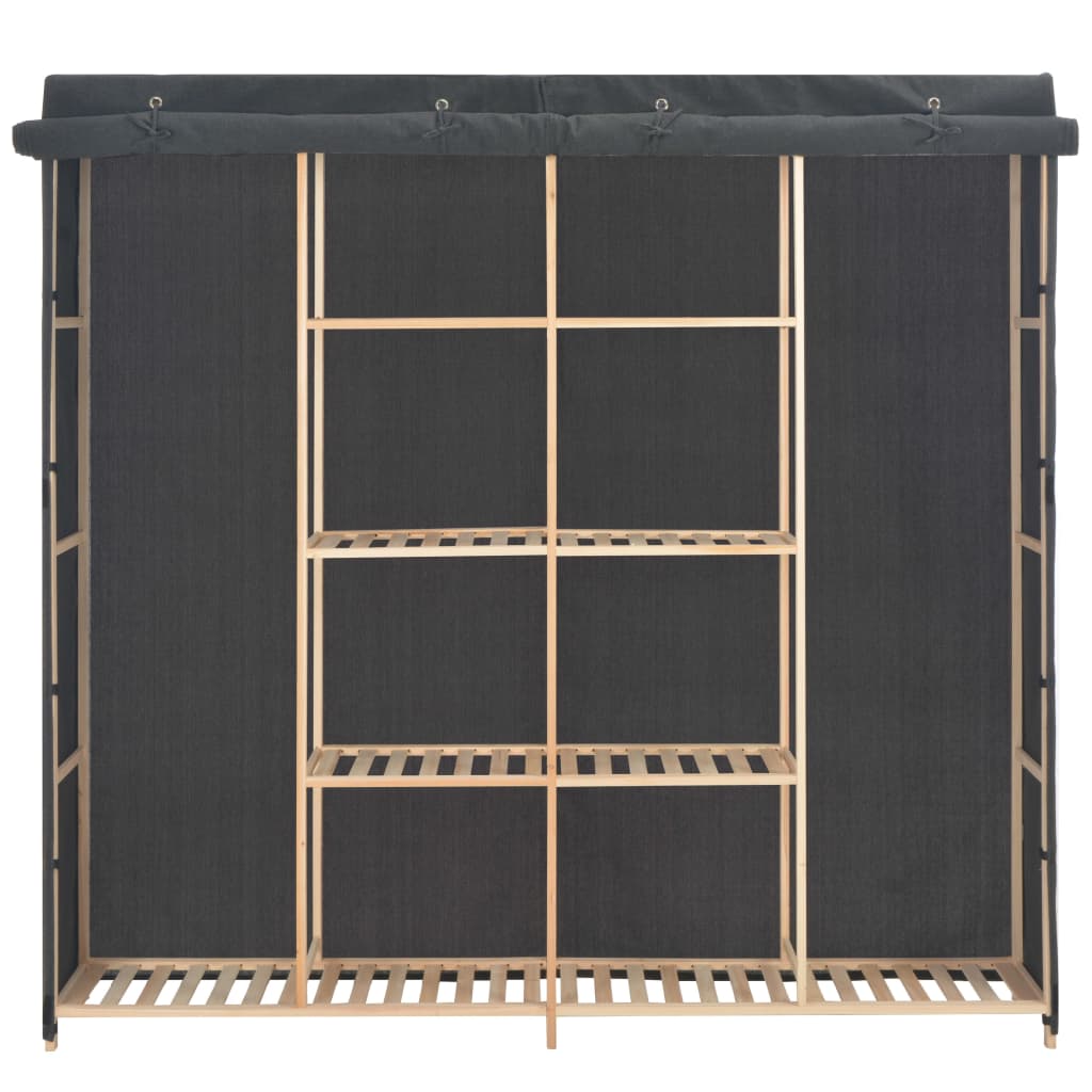 Wardrobe Grey Fabric - 173×40×170cm