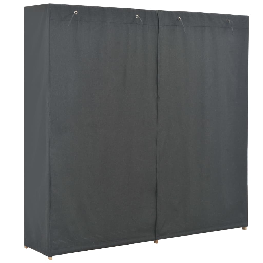 Wardrobe Grey Fabric - 173×40×170cm