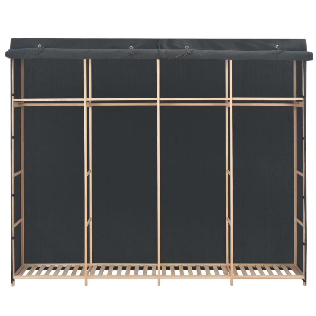 Wardrobe Clothes Storage Grey Fabric