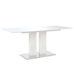 Dining Table High Gloss White MDF