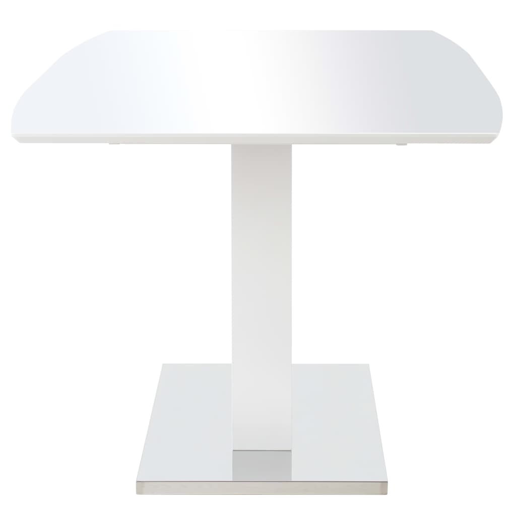 Dining Table High Gloss White MDF