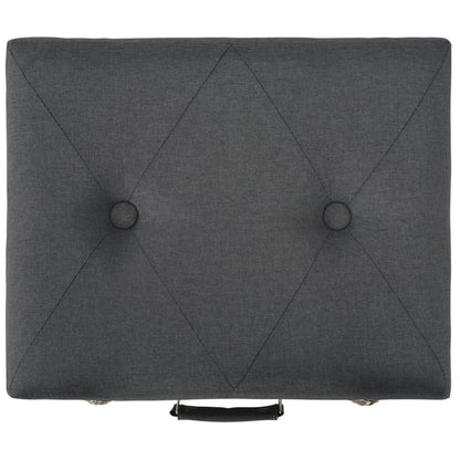 Storage Stool 40 cm Dark Grey Fabric